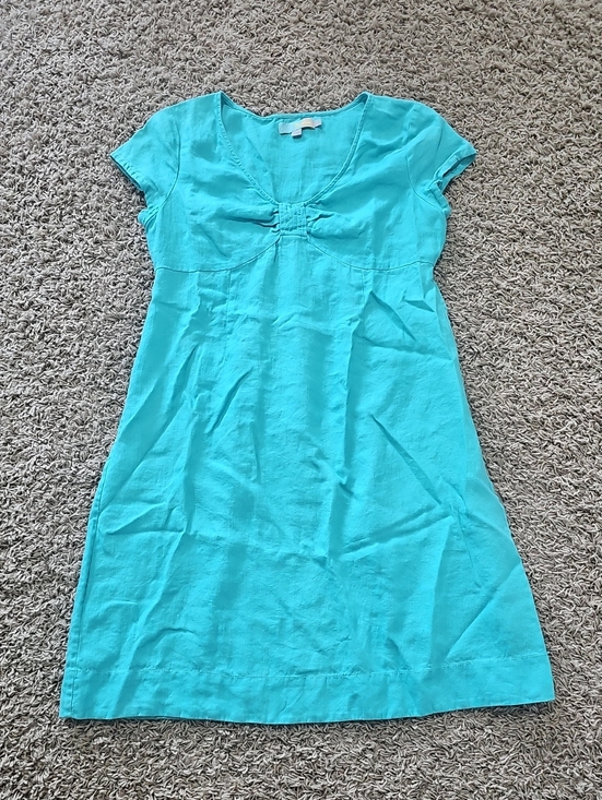 Boden Dresses & Skirts - Boden 100% Linen Dress Knee Length Scoop Neck